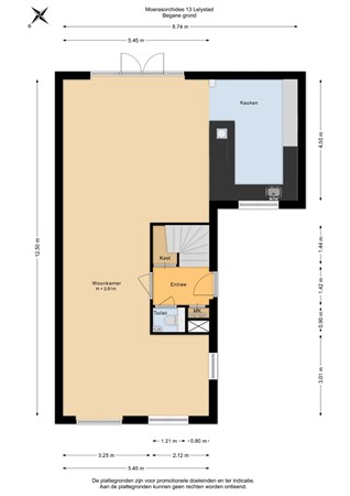 Floorplan - Moerasorchidee 13, 8245 JW Lelystad